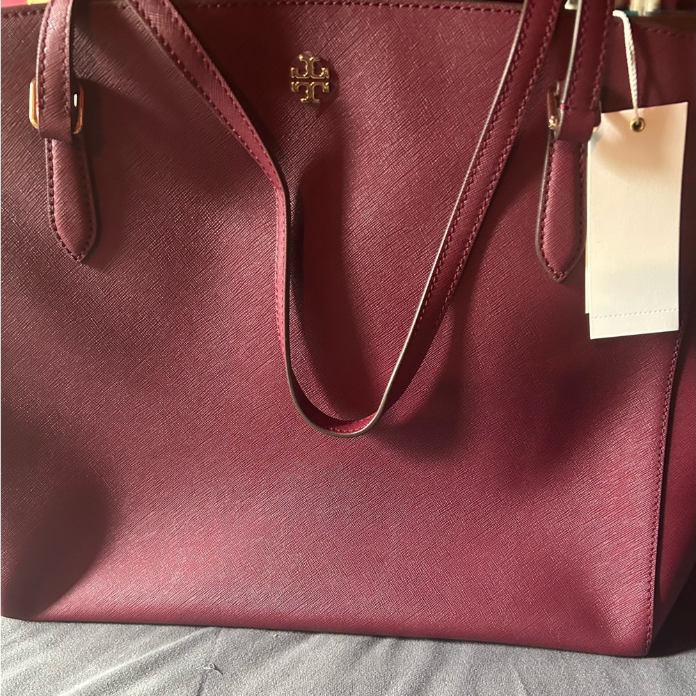 Tory Burch Deep Red Tote Bag